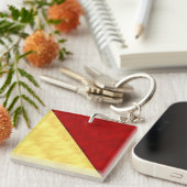 O Oscar Waterverf Nautical Signal Maritime Vlag Sleutelhanger (Voorkant Rechts)