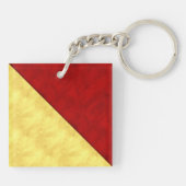 O Oscar Waterverf Nautical Signal Maritime Vlag Sleutelhanger (Achterkant)