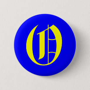 O - OUD ENGELS RONDE BUTTON 5,7 CM