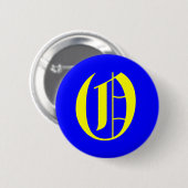O - OUD ENGELS RONDE BUTTON 5,7 CM (Voorkant /achterkant)