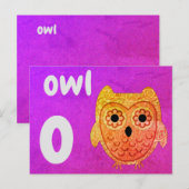 o - owl flash - kaart (Voorkant / Achterkant)