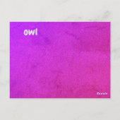 o - owl flash - kaart (Achterkant)