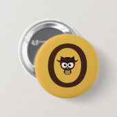 O - Owl Ronde Button 5,7 Cm (Voorkant /achterkant)