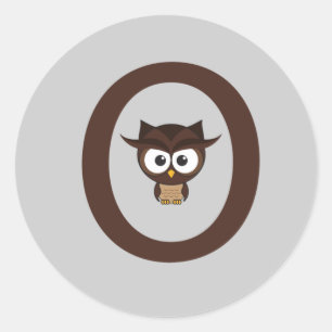 O - Owl Ronde Sticker