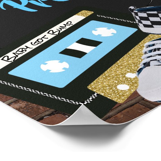 O.P.P. Hip Hop Blue|Gold Gift Table Sign Poster (Hoek)