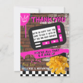 O.P.P. Retro 90's Hip Hop Pink|Gold Bedankkaart (Achterkant)