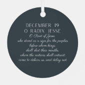 O Radix Jesse Tree of Jesse Advent Metalen Ornament (Achterkant)