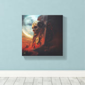 O Relógio e a Mortalha Canvas Afdruk (Insitu (Houten vloer))