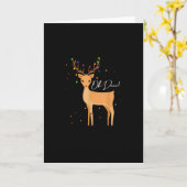 O Rendier Kerstlicht Pyjamavouwkaart Kaart (Gele Bloem)