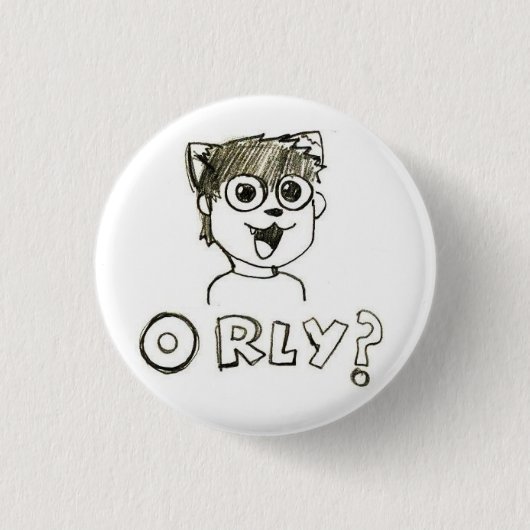 O RLY? Knoop Ronde Button 3,2 Cm (Voorkant)
