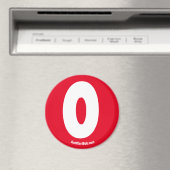 O Rode koelkast Magnet (Insitu (Vaatwasser))