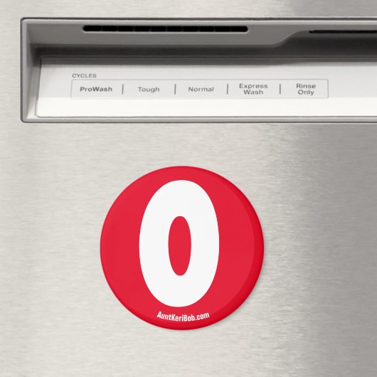 O Rode koelkast Magnet (Insitu (Vaatwasser))