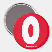 O Rode koelkast Magnet (Voorkant / Achterkant)