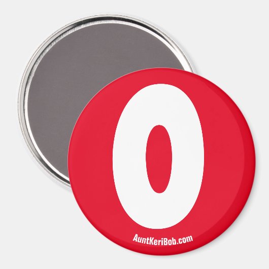 O Rode koelkast Magnet (Voorkant / Achterkant)