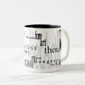 "O Romeo, Romeo!" Mok Shakespeare Quote (Voorkant rechts)