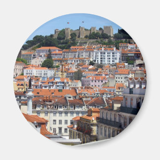 O Rossio e a Colina do Castelo, Lisboa, Portugal Magneet