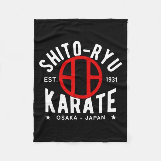 O Ryu Karate Do Martial Arts Japan Tokyo Fleece Deken (Voorkant)