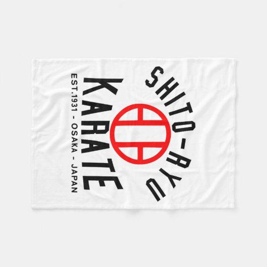 O-ryu Karate Japan Martial Arts  Fleece Deken (Voorkant (Horizontaal))