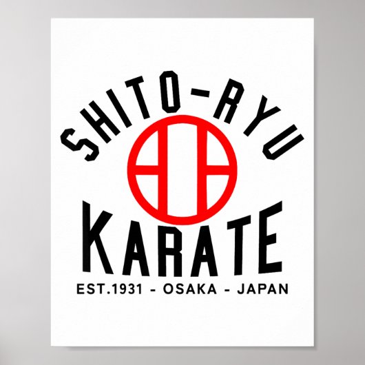 O-ryu Karate Japan Vechtkunsten Poster (Voorkant)