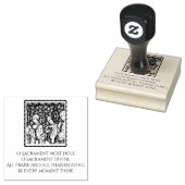 O Sacrament Heilig Monstrans met priesters Rubberstempel (Gestempeld)