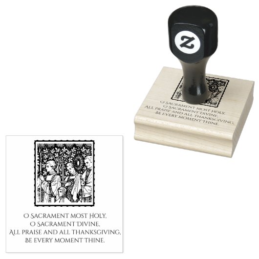 O Sacrament Heilig Monstrans met priesters Rubberstempel (Gestempeld)