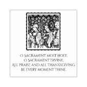 O Sacrament Heilig Monstrans met priesters Rubberstempel (Afrduk)