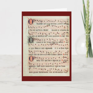 O Sapientia muziek Feestdagen Kaart
