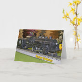 O schaalmodel trein - Happy Birthday Kaart (Gele Bloem)