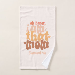 O schat, ik ben die mama. bad handdoek