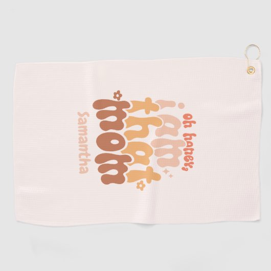 O schat, ik ben die mama. golfhanddoek (Horizontaal)