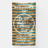 O Scheeps Het Is Een Verjaardagsreis Cruise Deur Spandoek (Verticaal)