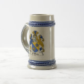 O Shea Coat of Arms Stein - Family Crest Bierpul (Voorkant links)