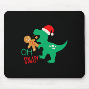 O Snap Gebruidingsbrood Dinosaurus Kerstman Kerst Muismat