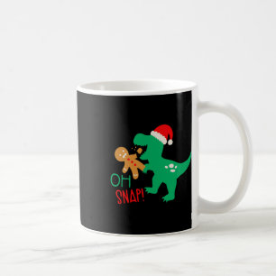 O Snap Gebruinde Gemberbrood Dinosaurus Kerstman K Koffiemok