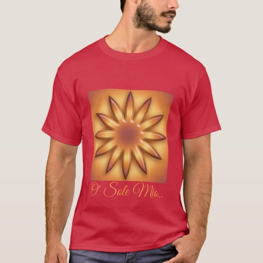 O Sole Mio. Abstracte geometrische verlooptextuur. T-shirt (Voorkant)