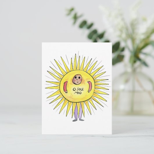 O sole mio briefkaart (Staand voorkant)