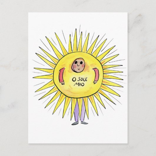 O sole mio briefkaart (Voorkant)