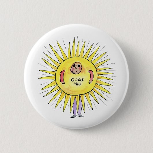 O sole mio ronde button 5,7 cm (Voorkant)
