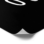 O soy-le-mio Funny Singing Soy Sauce Pun Dark BG Poster (Hoek)