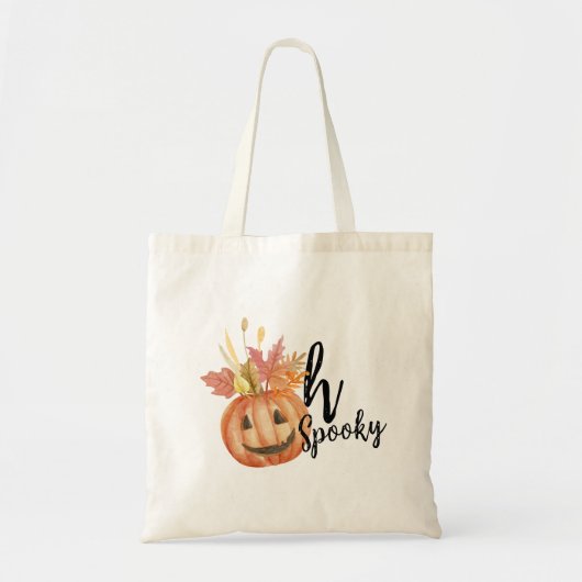 O, spookachtig! Gelukkige Halloween pompoen Tote Bag (Voorkant)