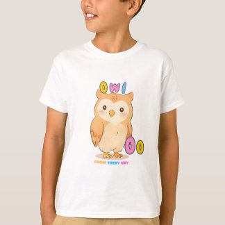 “O staat voor Uil” Alfabet T-shirt – Groei Elke Da