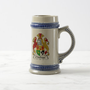 O Sullivan Coat of Arms Stein - Familiecrest Bierpul