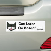 O&T Bumpersticker Cat Lover... (Op auto)