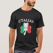 O Talian Italy Irish Shamrock St Patricks Day Me T-shirt (Voorkant)
