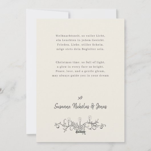 O Tannenbaum German Feestdagenkaart (Achterkant)