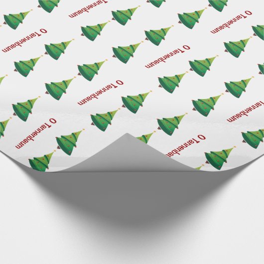 O Tannenbaum Kerstboom Gift Wrap Cadeaupapier (Hoek)