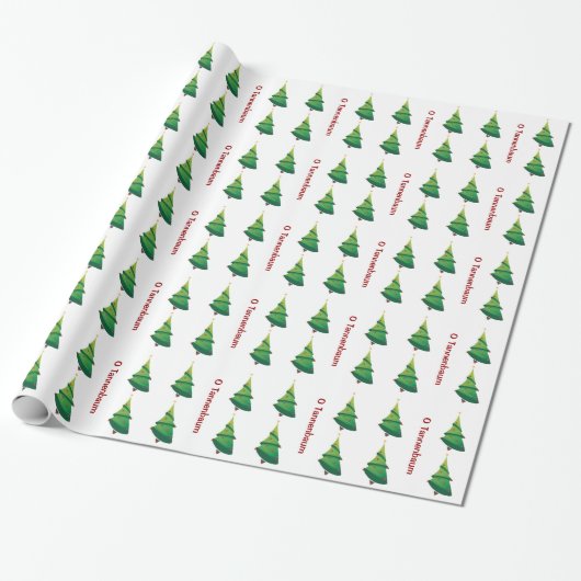 O Tannenbaum Kerstboom Gift Wrap Cadeaupapier (Uitgerold)
