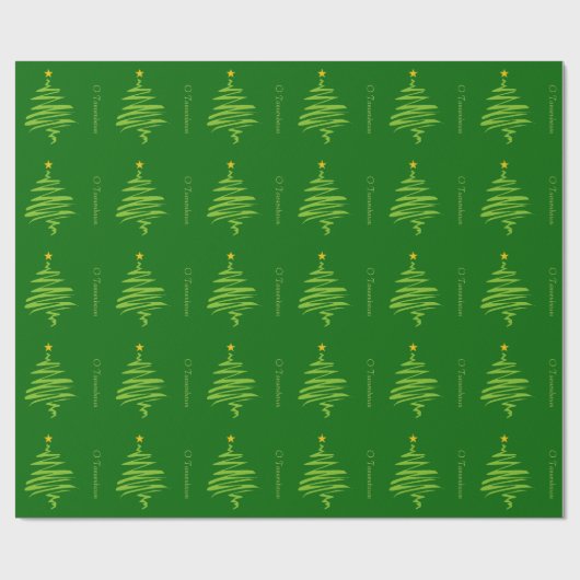 O Tannenbaum-kerstboompatroonverlooppapier Cadeaupapier (Vlak)
