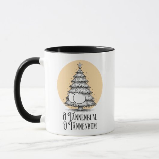 O Tannenbum Christmas Butt Bum Joke Mug Mok (Links)