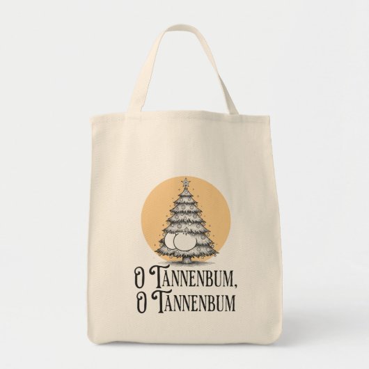 O Tannenbum Christmas tree butt bum funny tote Tote Bag (Voorkant)